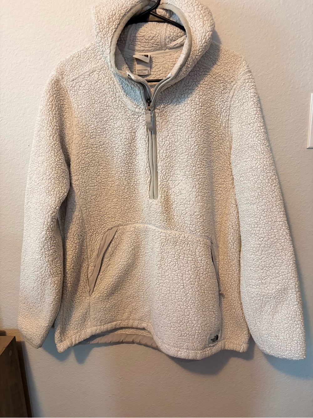 The North Face Women's Cream Sherpa Half-Zip Pullover